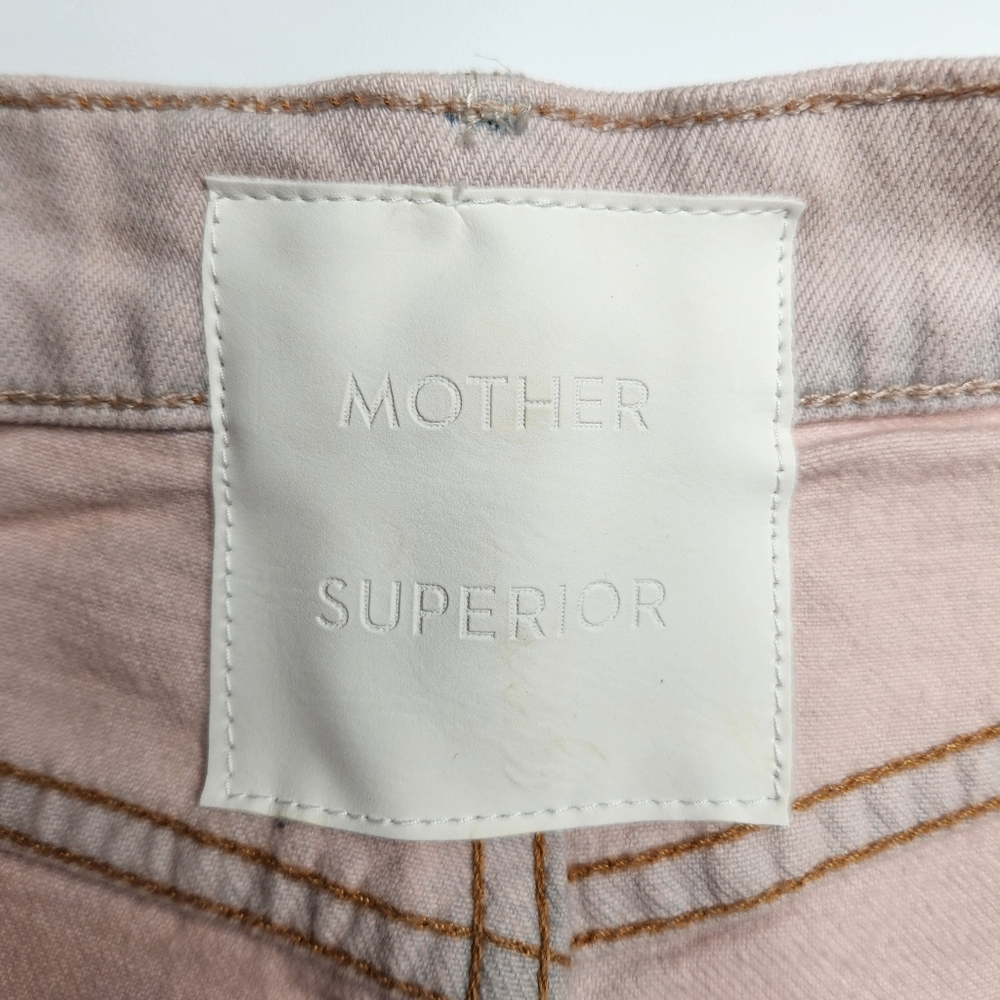 Mother Superior NWT *26 Pink Ultra High Waist Tomcat Kick Fray Shorts Distressed - Picture 5 of 15